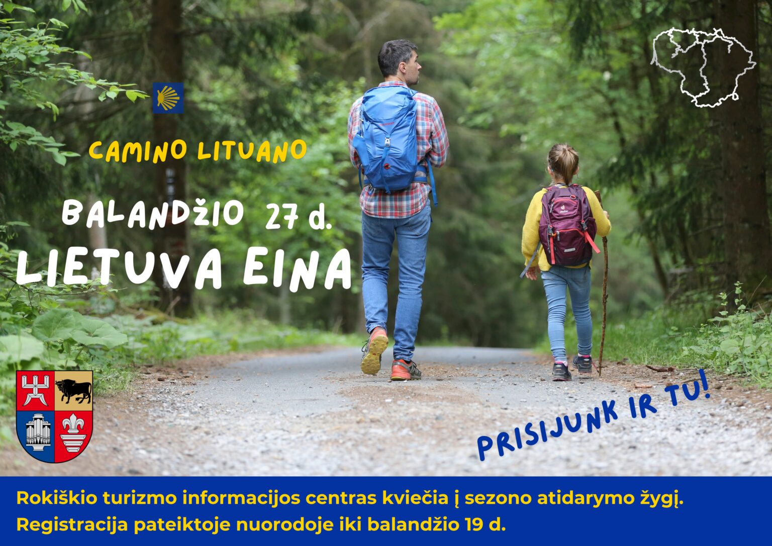 camino lituano žygis lietuva eina | rokiškyje